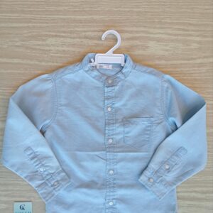 Camisa denim cuello mao
