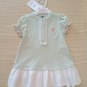 vestido de algodón volante perforado Miranda