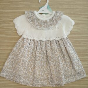 vestido combinado floral