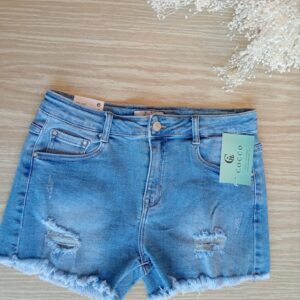 short elástico denim