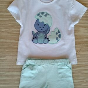 Conjunto algodón dino
