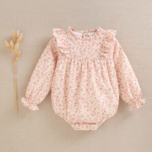Pelele floral tipo micro franela