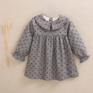 Vestido bebé corazón terciopelo DADATI