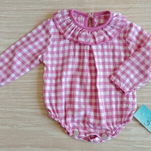 Pelele Vichy cuello volante