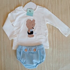 Conjunto de algodón osito