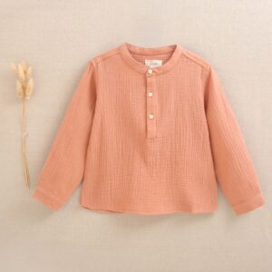 Camisa cuello mao muselina